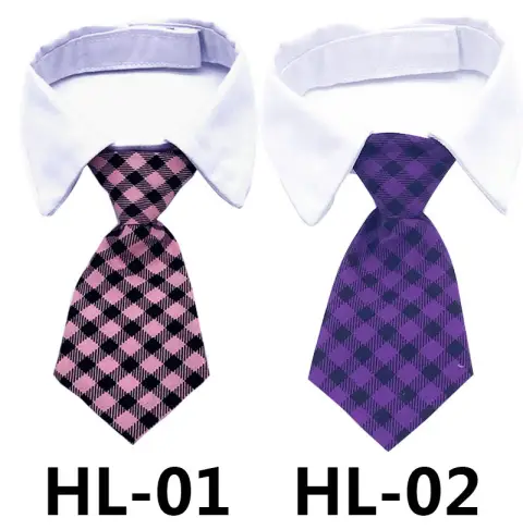 Pet Tie Print Cat and Dog Accessories Solid Color