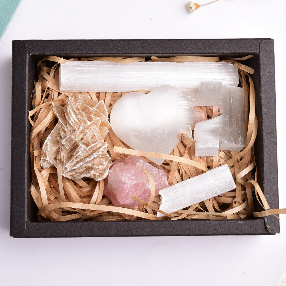 Amethyst Block Natural Crystal Hexagonal Prism Power Stone Exquisite Gift Box Packaging — foto 2