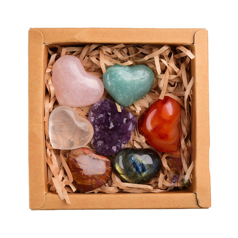Amethyst Block Natural Crystal Hexagonal Prism Power Stone Exquisite Gift Box Packaging — foto 14