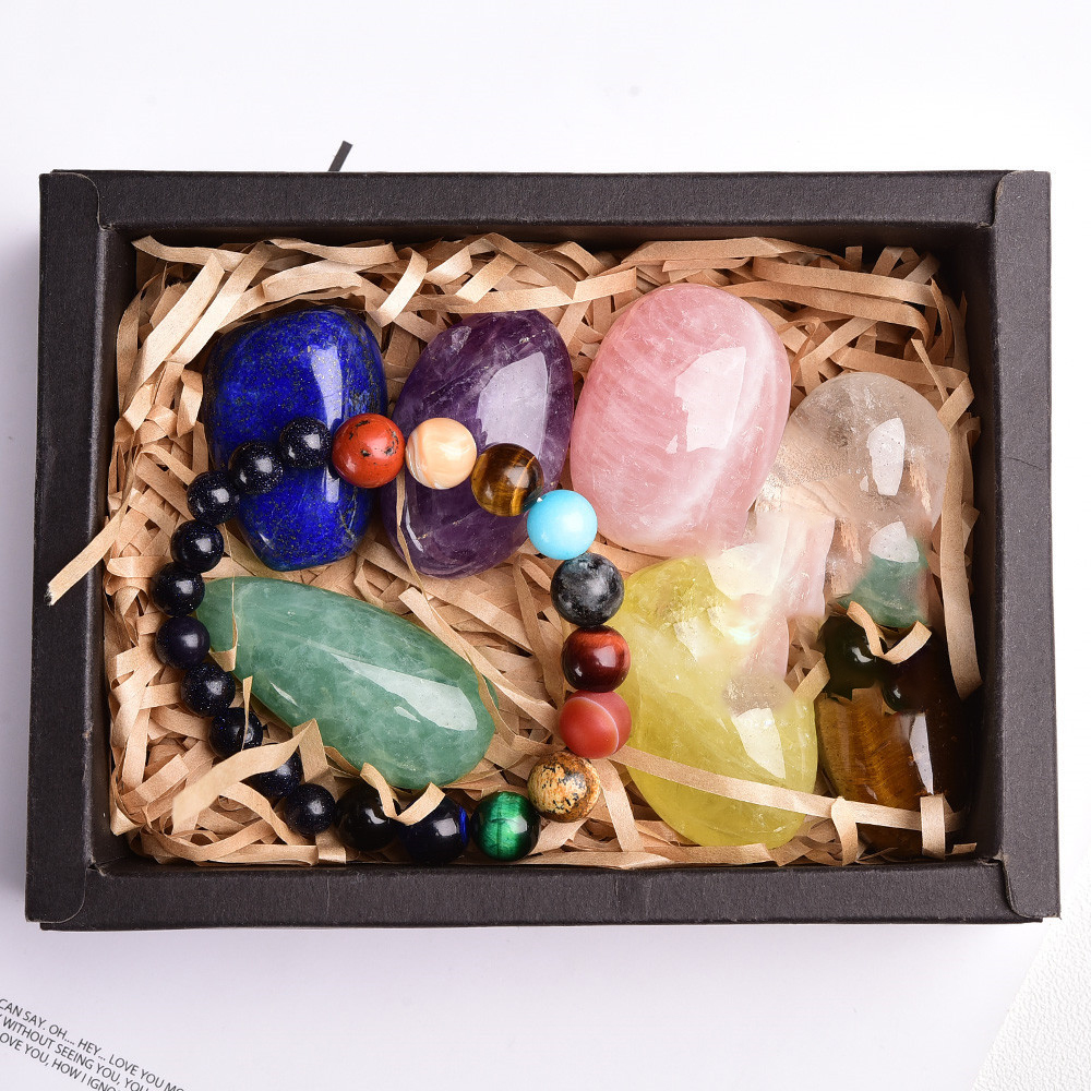Amethyst Block Natural Crystal Hexagonal Prism Power Stone Exquisite Gift Box Packaging — foto 10