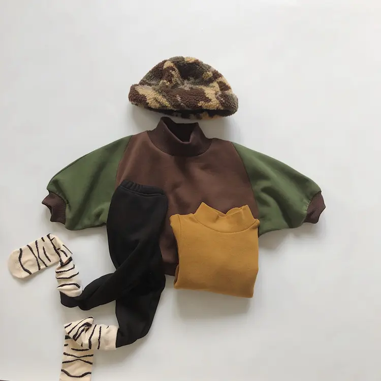Fleece Pullover Baby Top Turtleneck Sweater