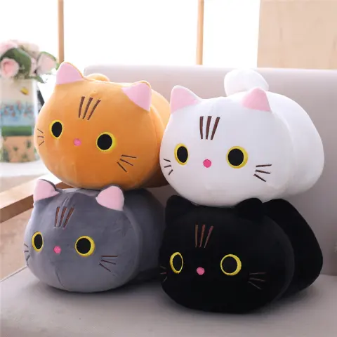 Cute Fat Cat Plush Doll Soft Cat Rag