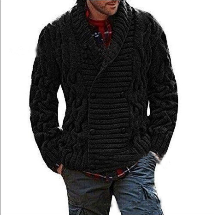 Sweater Men's Cardigan Plus Size Knitted Sweater Coat