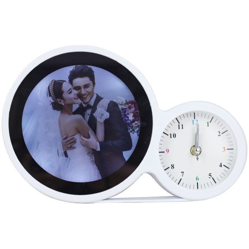 Mirror Photo Frame with Clock