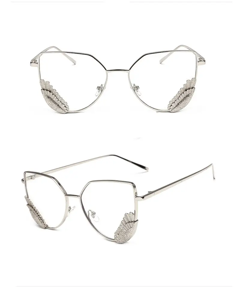 Style Glasses Korean Feather Sunglasses Trendy Fashion