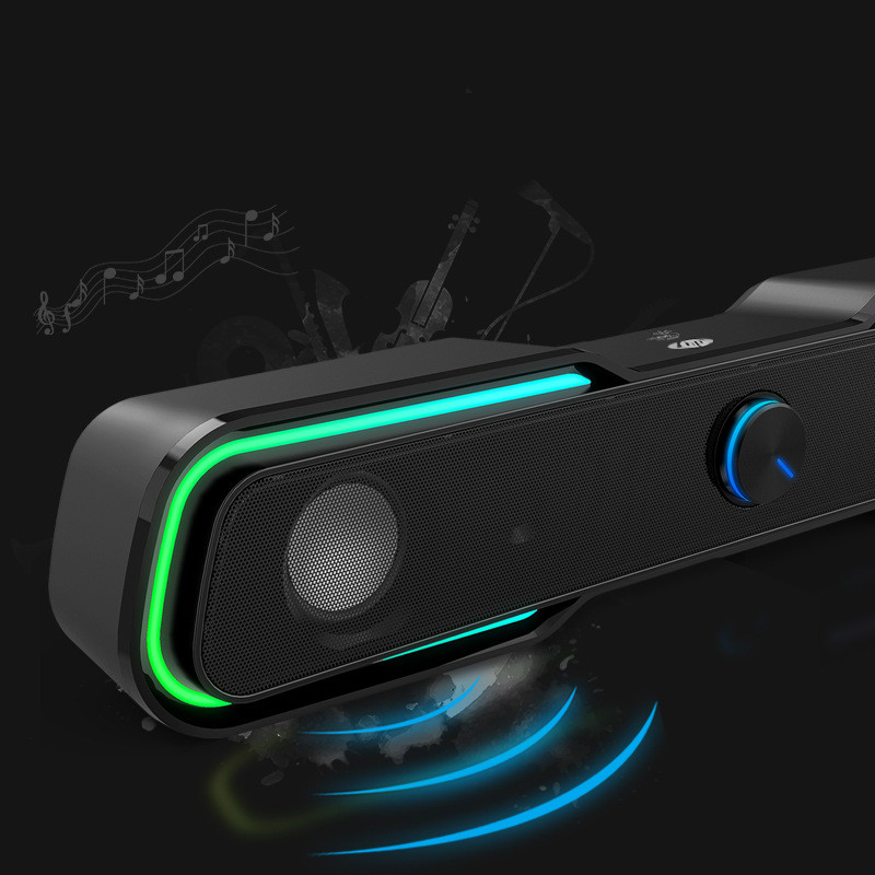 Multimedia Wired Rgb Luminous Subwoofer Computer Notebook Mobile Phone Audio Box - Image 3