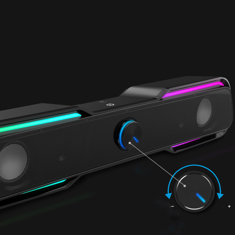 Multimedia Wired Rgb Luminous Subwoofer Computer Notebook Mobile Phone Audio Box - Image 2