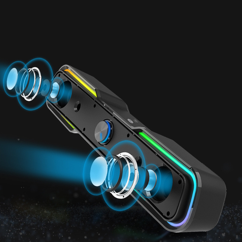 Мультимедийный проводной RGB светящийся сабвуфер компьютер ноутбук мобильный телефон аудиобокс