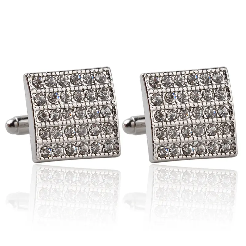 Fashion Diamond Cufflinks Square Men s French