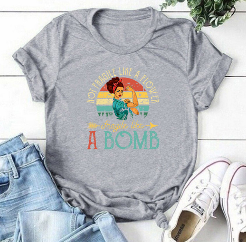 A Customized Short Sleeve T-Shirt With Color Printing