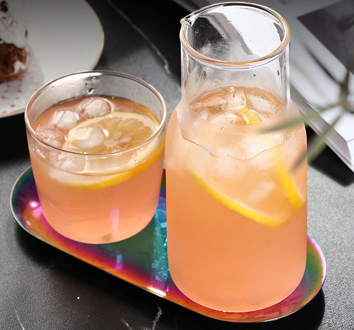 Custom One Person Drinking Glass Cold Water Bottle Set