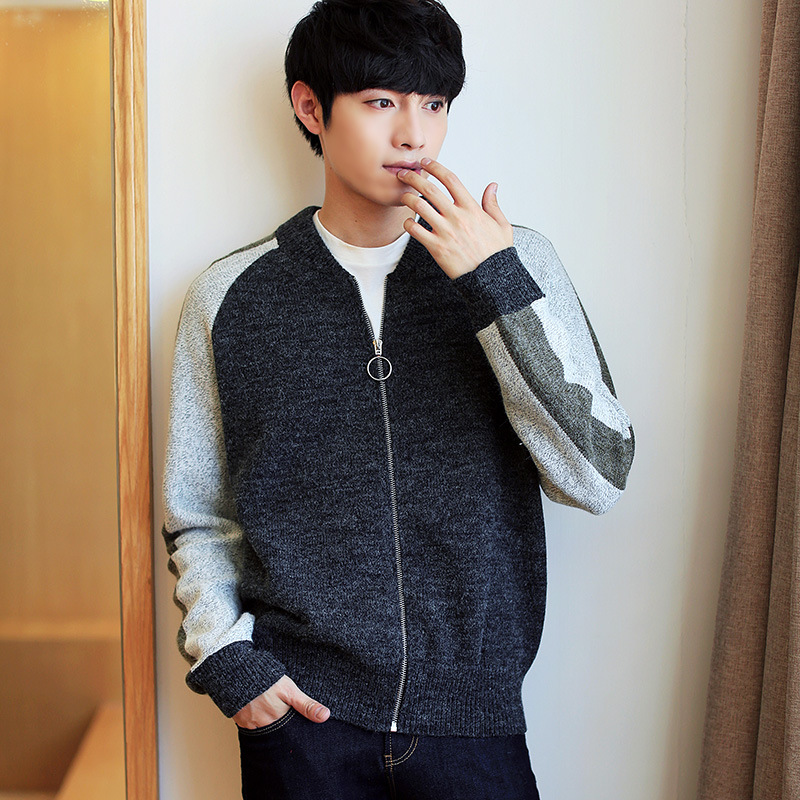 Men's Knitted Cardigan Thickened Zipper Sweater Men's Knitted Jacket