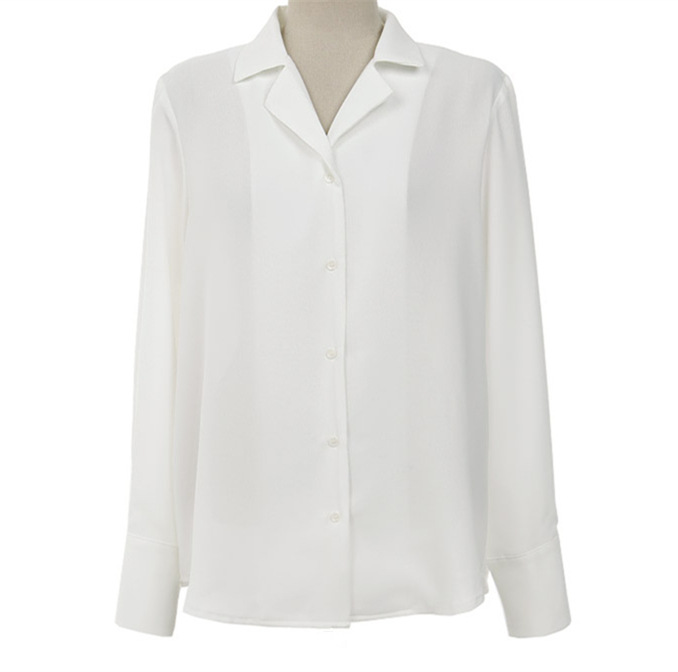 Loose Suit Collar Chiffon Shirt Long Sleeve Shirt Women