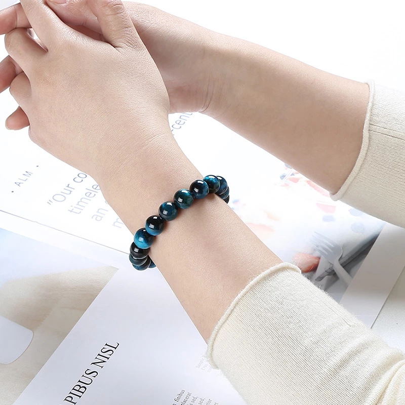 Natural Tiger Eye Stone Men's Bracelet