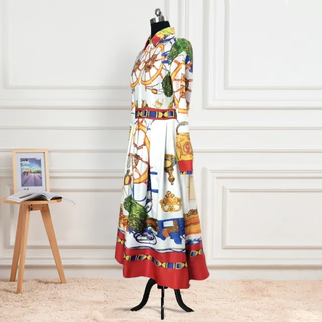 Geometric Print high Waist Plus Size Casual Big Swing Skirt 5Xl - Shop at LoveMi