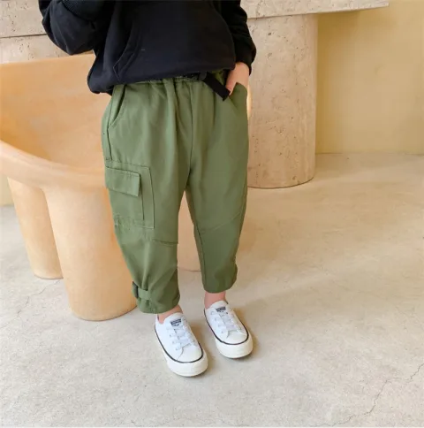 Xiaojiejia Boys Workwear Pants Autumn New Children's Casual Trousers
