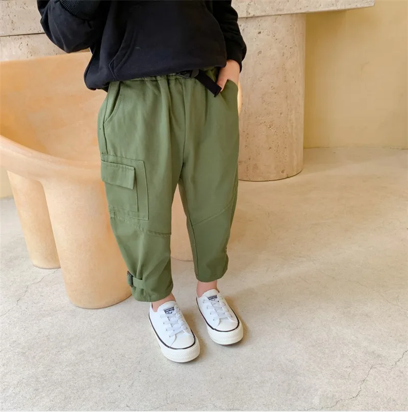 Xiaojiejia Boys Workwear Pants Autumn New Children's Casual Trousers