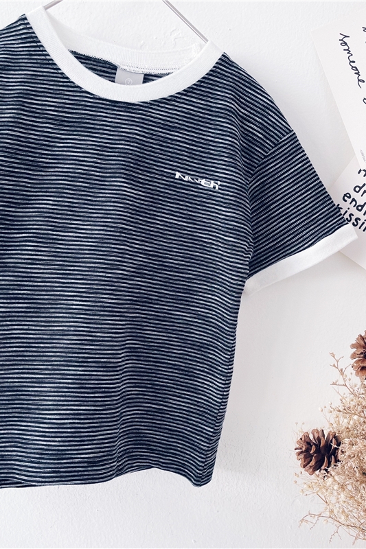 New Summer Boy T-Shirt Baby Short-Sleeved Children'S Striped Round Neck T-Shirt Loose And Versatile Compassionate