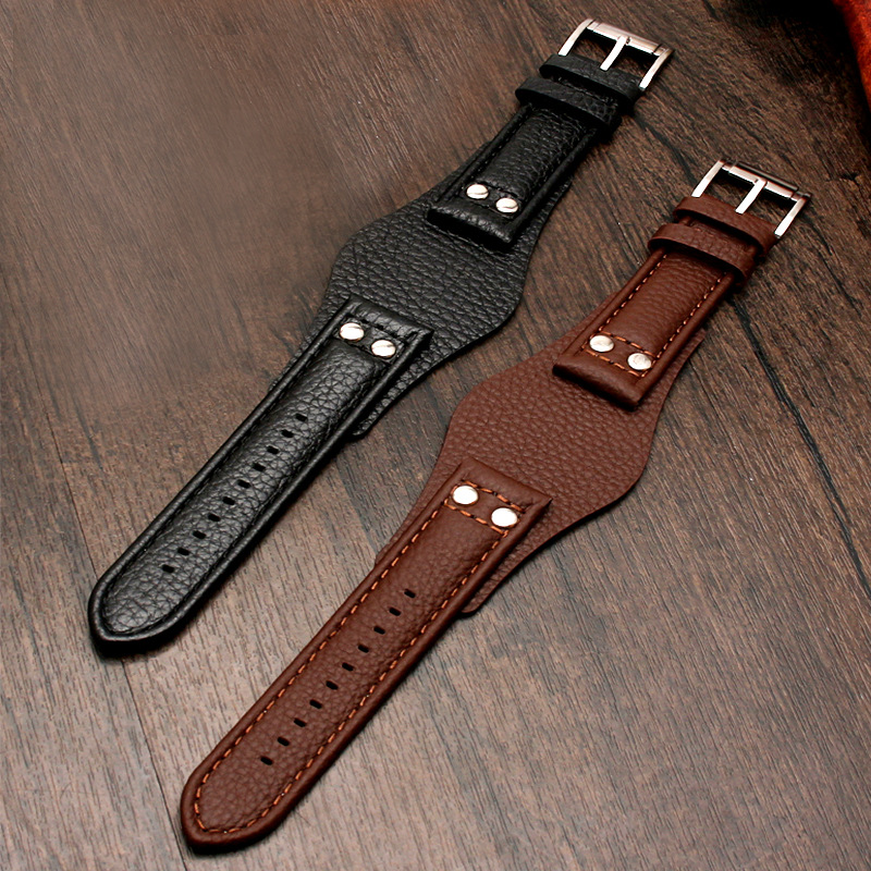 Men's Cowhide Watch Band Alternative Fossil Wrist Watch Band Handmade