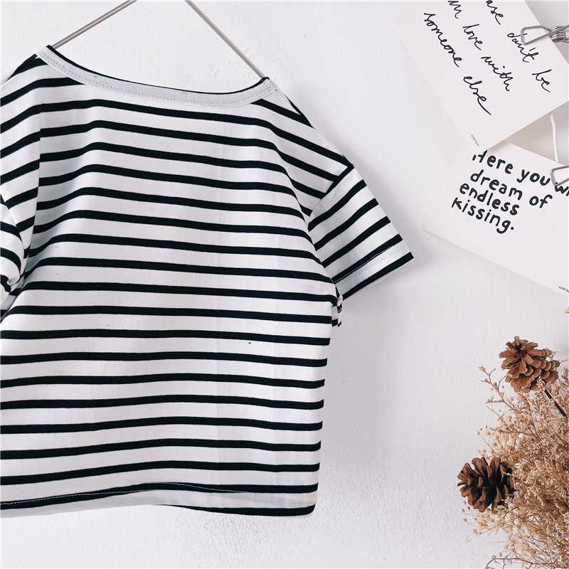 Children's Spring New T-Shirt Baby Short Sleeves Bear