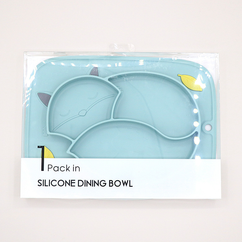 1617764646216 - Color Matching Soft Cute Fox Strong Adsorption Platinum Silicone Dinner Plate Integrated Children'S Non-Slip Partitioned Dinner Plate