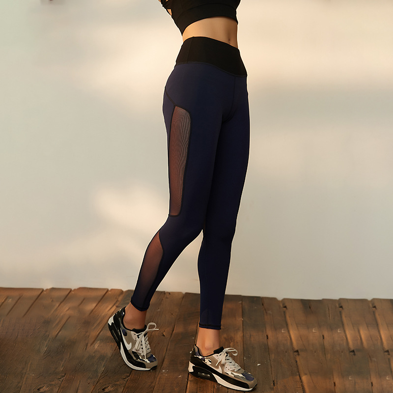 Title 5, New Sexy Mesh Stitching Training Pants Women