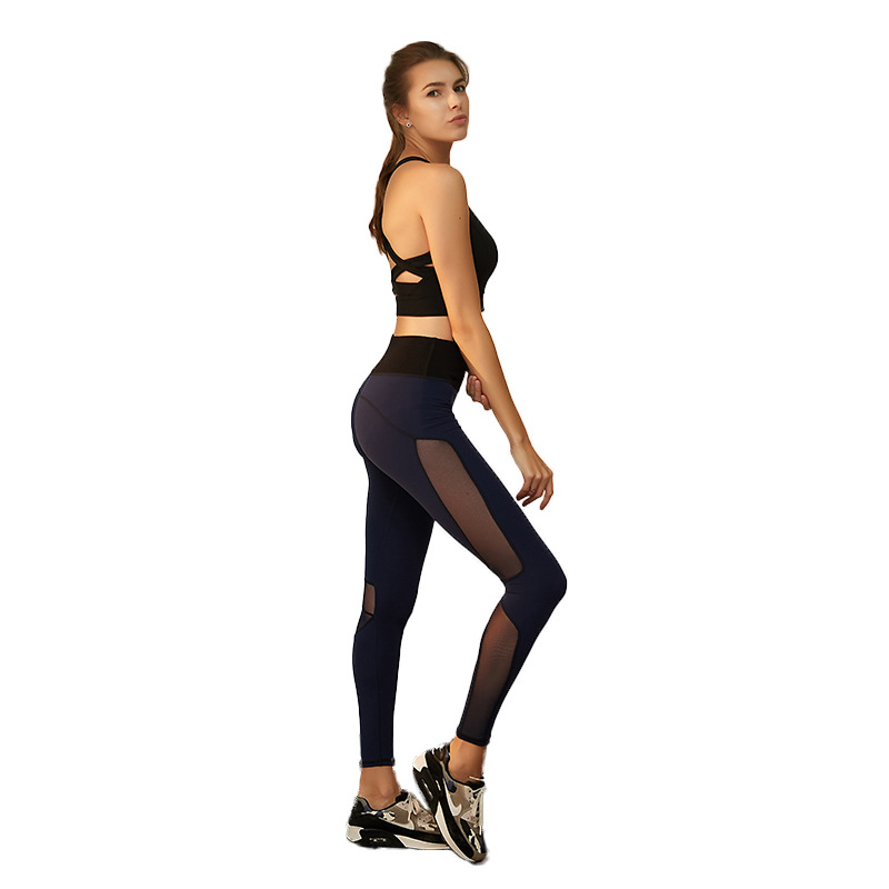 Title 1, New Sexy Mesh Stitching Training Pants Women