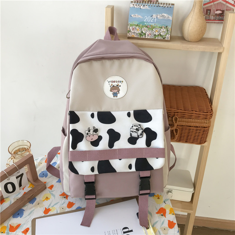 Title 8, Small Fresh Girl Fashion Cow Pattern Contrast C...