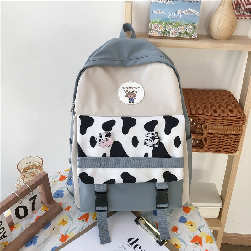 Title 4, Small Fresh Girl Fashion Cow Pattern Contrast C...