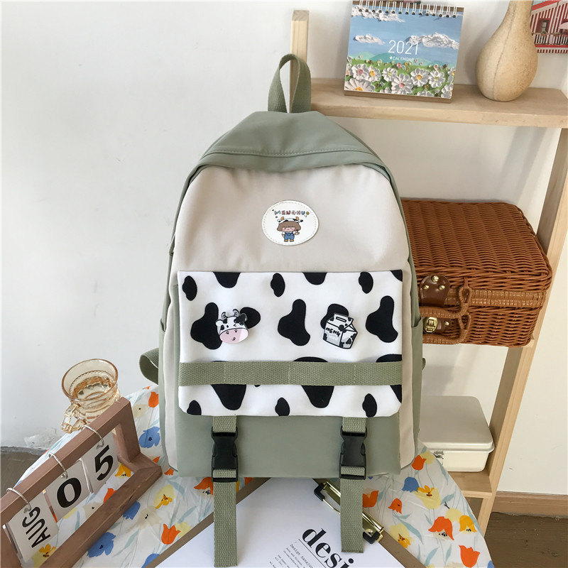 Title 7, Small Fresh Girl Fashion Cow Pattern Contrast C...