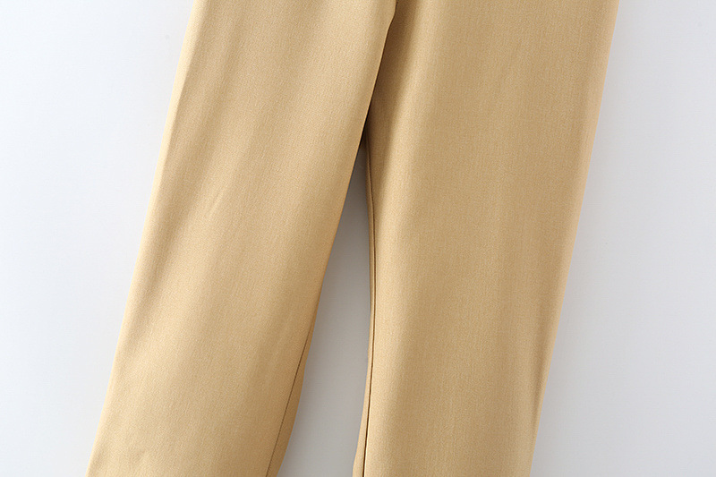 Title 2, One-button Back Elastic Straight-leg Casual Pants