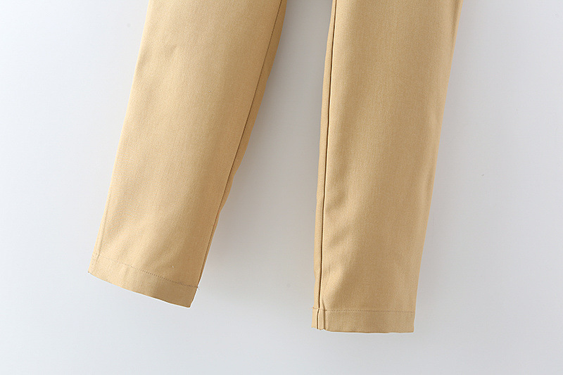 Title 8, One-button Back Elastic Straight-leg Casual Pants