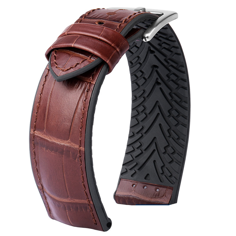 Rolex Water Ghost IWC Maurice Leather Watch Band Waterproof Rubber Silicone Watch Band Male