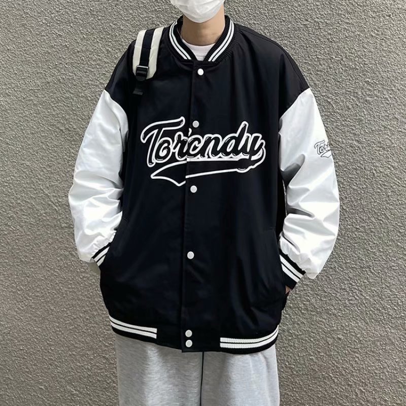 Spring Men'S Baseball Collar Jacket Korean Version Of Loose Letters Embroidery Tide Brand