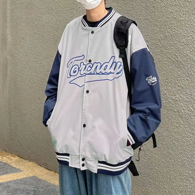 Spring Men'S Baseball Collar Jacket Korean Version Of Loose Letters Embroidery Tide Brand
