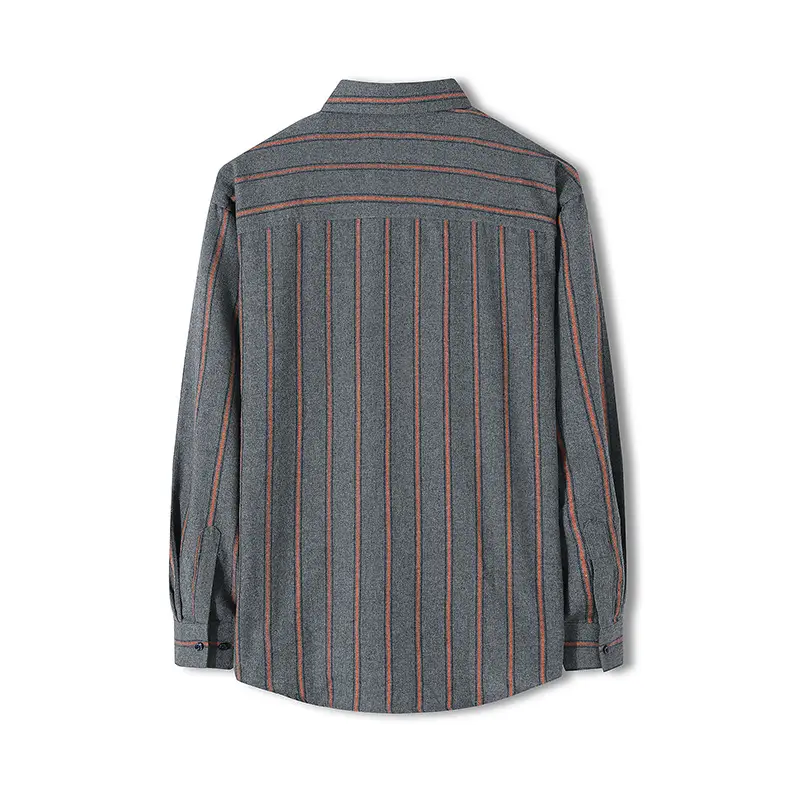 Hong Kong Style Striped Long-sleeved Shirt Men's