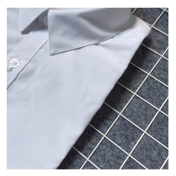 Korean Version Simple Leisure Pure White Base Unlined Upper Garment