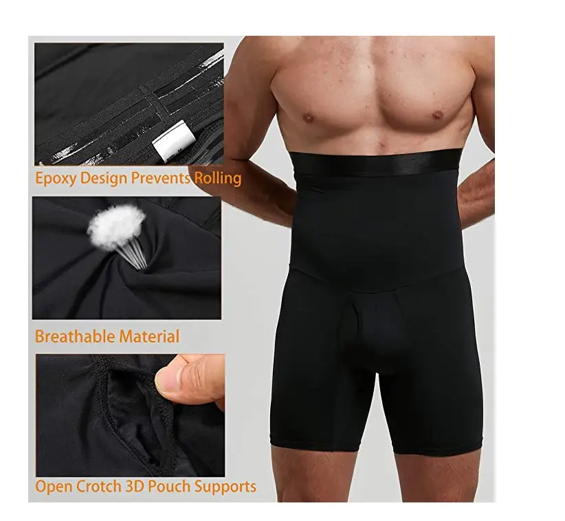 Hot Spot Men'S Silicone Anti Slip High Waist Slim Seamless Boxer Underpants