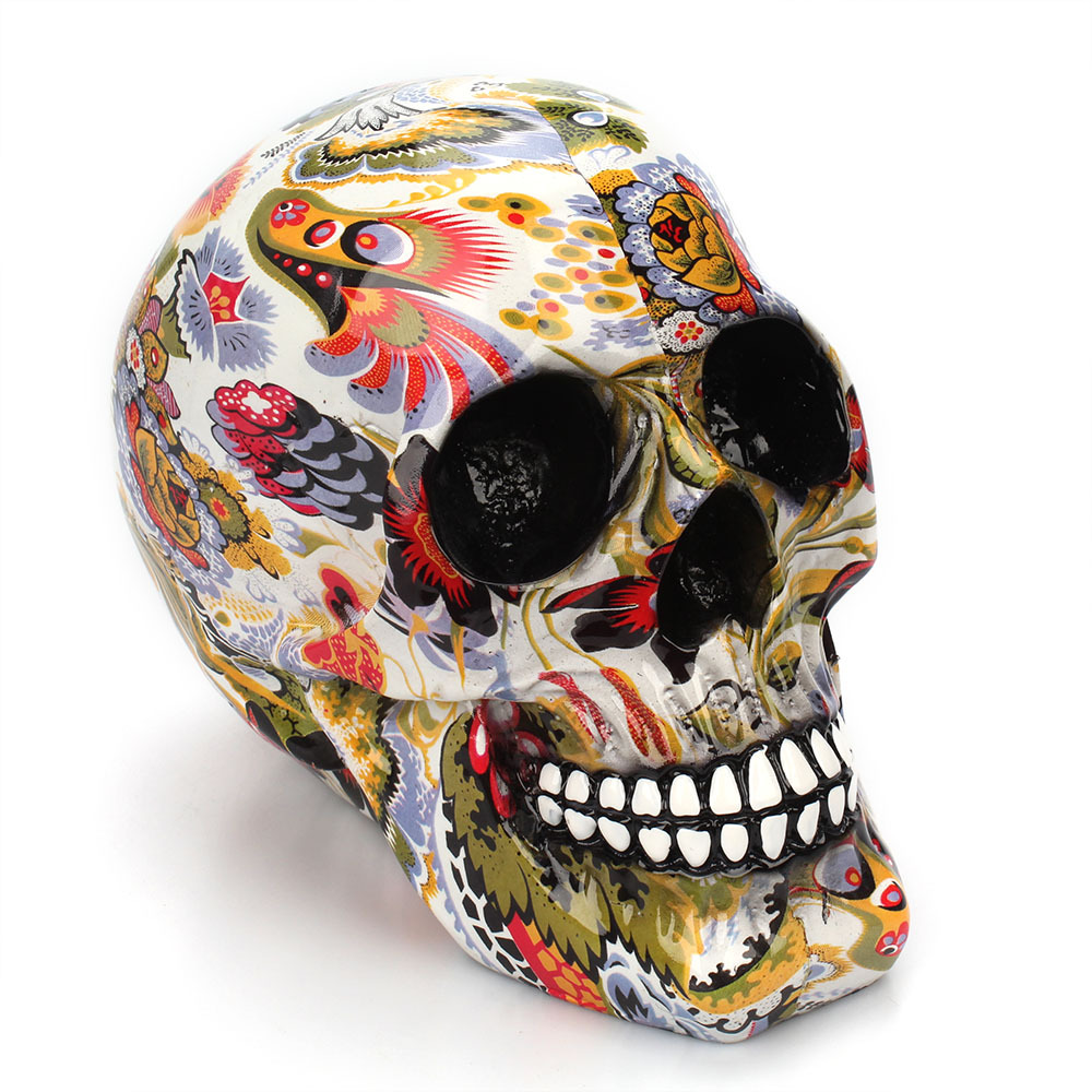 Horror human skull ornament head