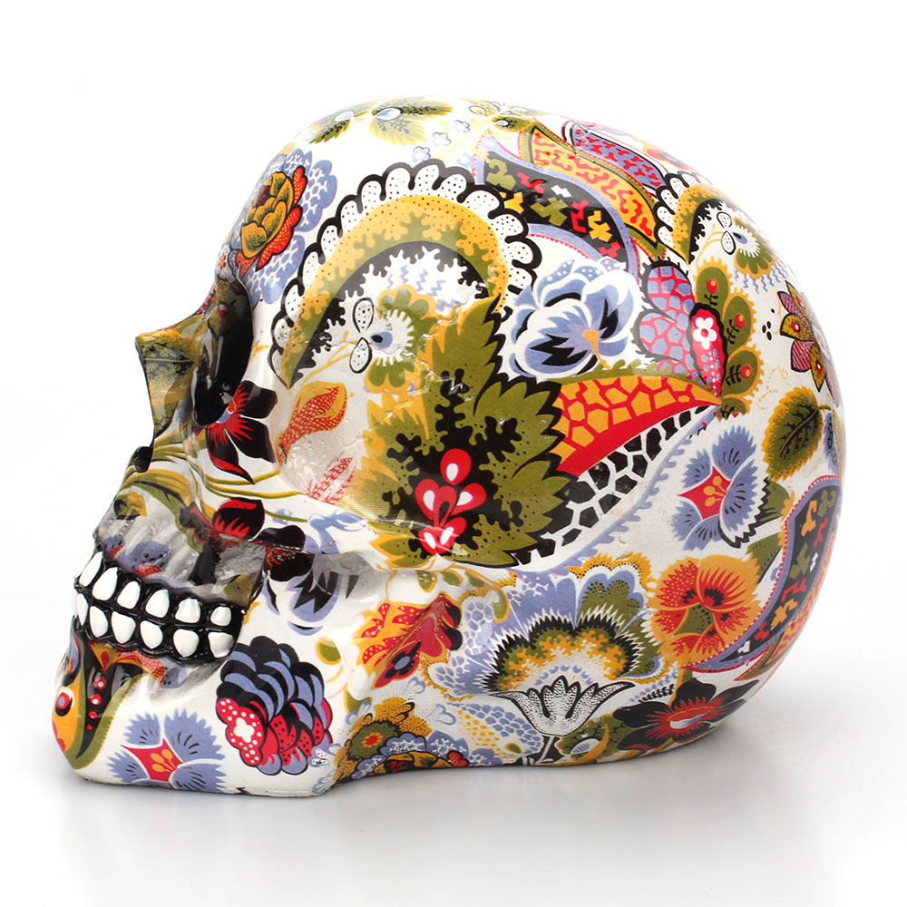 Horror human skull ornament head