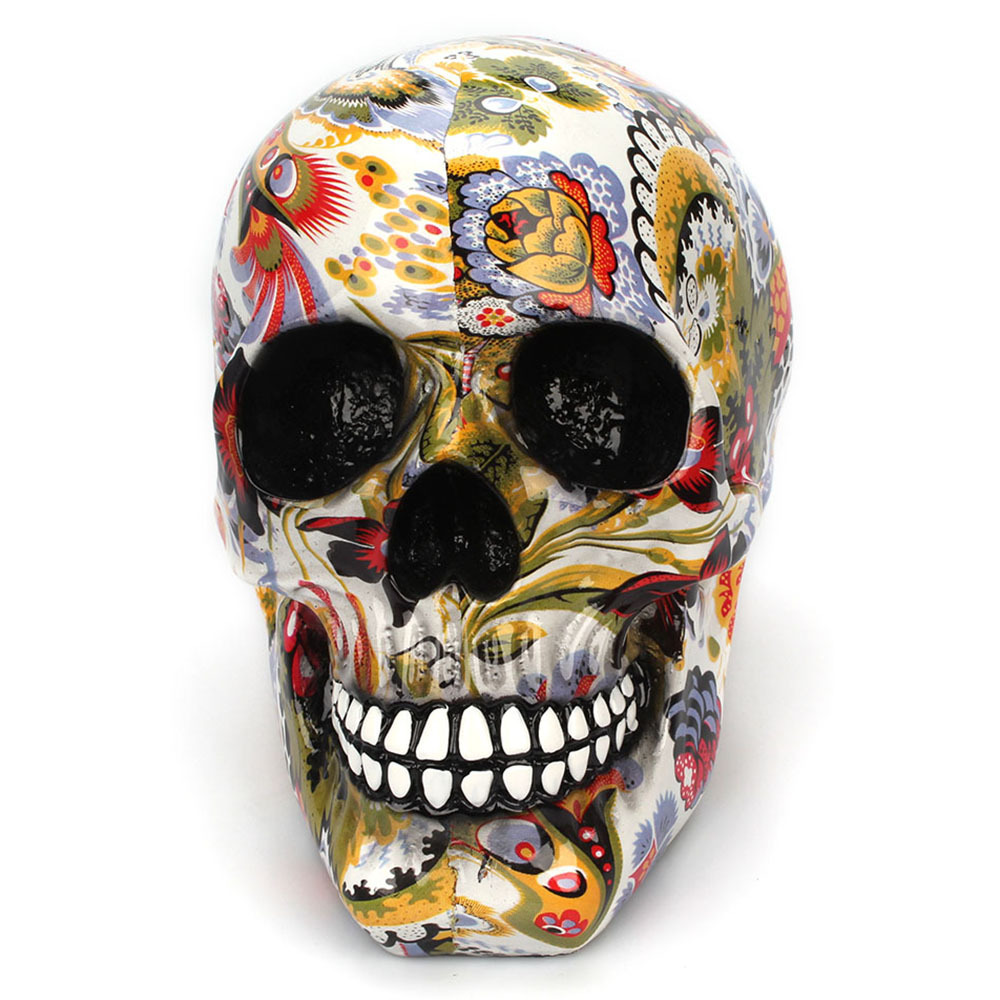 Horror human skull ornament head