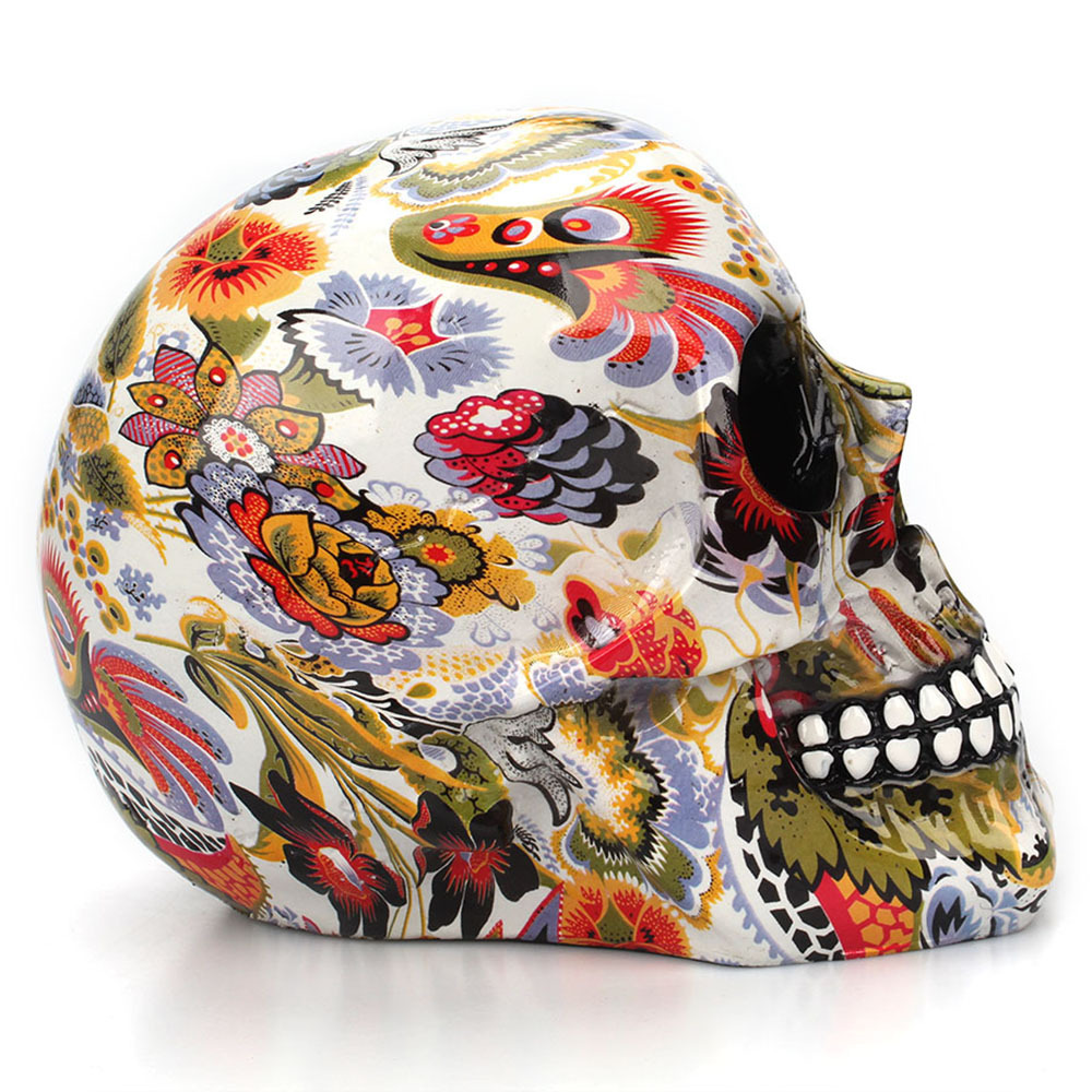 Horror human skull ornament head
