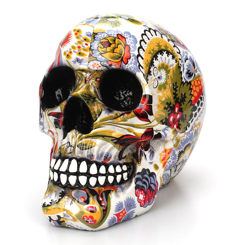 Horror human skull ornament head