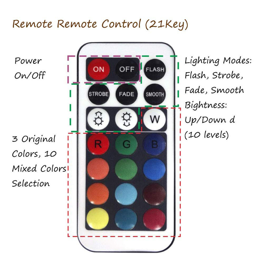 Garden Decoration Swimming Pool Waterproof 21 Button Remote Control Diving Light — foto 4