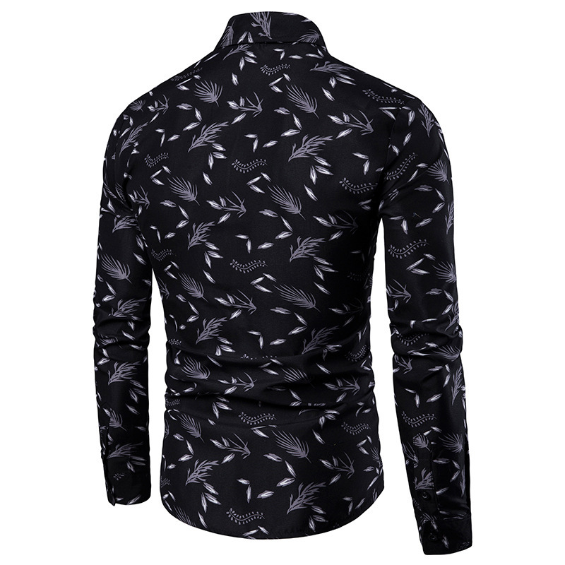 Men's Long Sleeve Printed Shirt Print