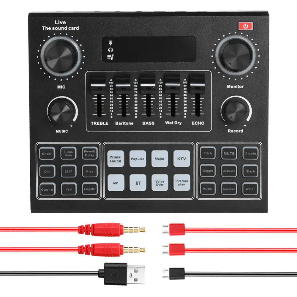 English Version V9 Mobile Phone Live Sound Card Set