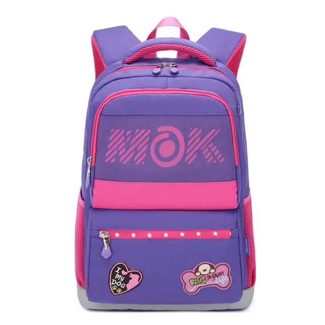 Lighten The Burden And Protect The Spine And Cute Children's Schoolbag Purple - Shop at LoveMi