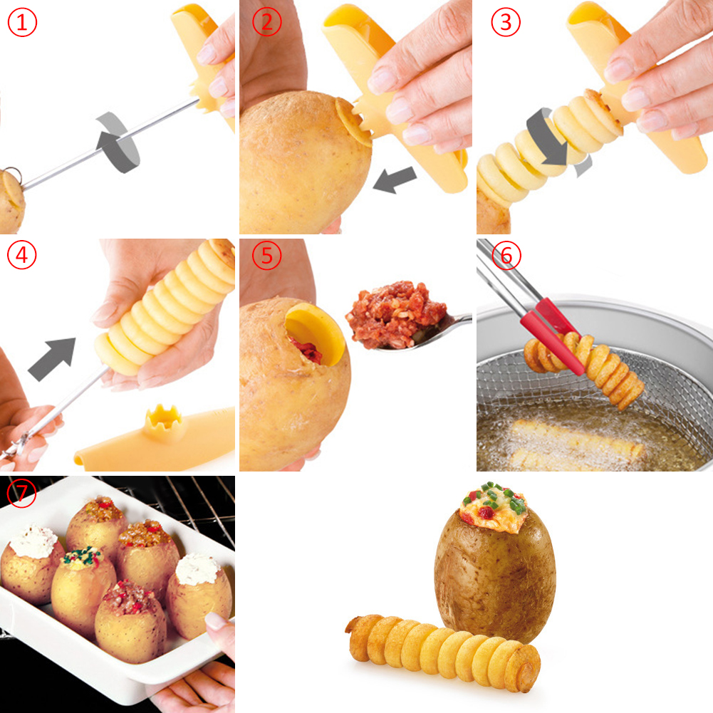 Title 6, Potato Tower Chip Slicer Spiral Machine Spiral ...