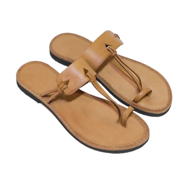 New Style Large Size Flat Toe Ladies Flat Sandals Yellow - Shop at LoveMi