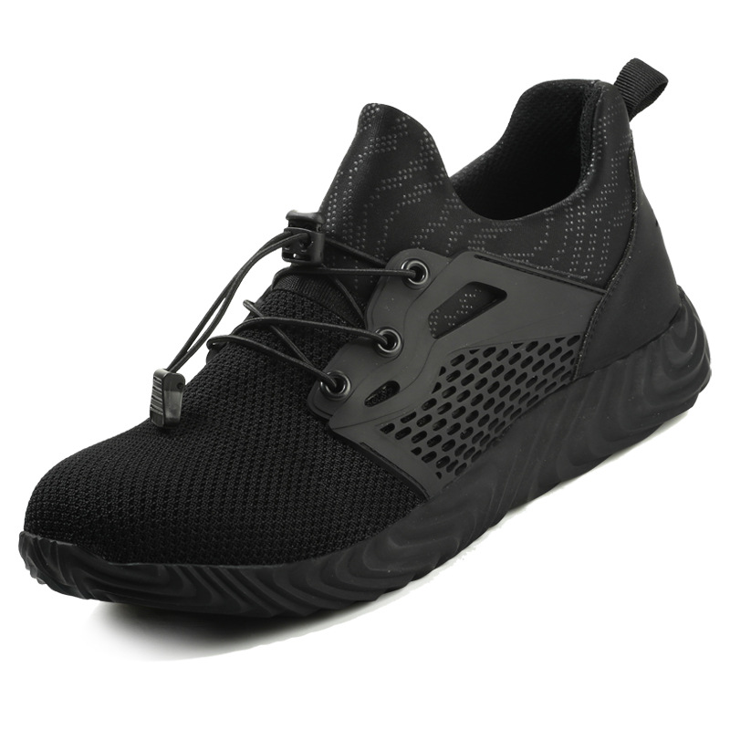 Title 5, Casual Black Breathable Safety Shoes Anti-Smash...